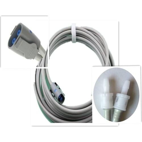 Blood Pressure Tubing (Air Hoses), two- tube, Adult- Pediatric, 12 ft., Gray Shroud to Submin Connector, Gray