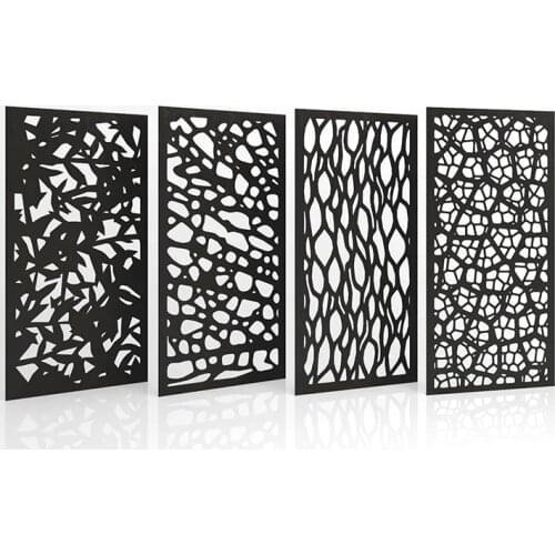 SUS 304 201 Stainless steel Custom Aluminum carving Decorative Laser Cut Board Perforated Board Room Partition Board