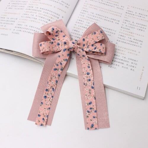 Handmade Lady Soft Ribbon Pins Barrette Office Bowtie Hair Clips Cover Net Tulle Bowknot Bun Hairnets Women Hairgrip Headband