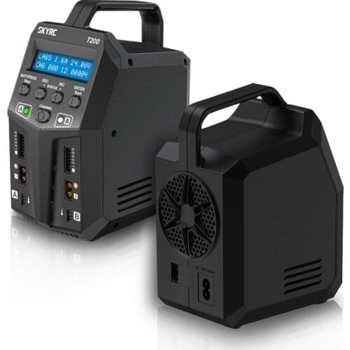SKYRC T200 Charger 2X100W 12A AC/DC DUAL Battery Balance Charger for 1-6S Lipo 2S 3S LiHV LiFe LiIon Battery Replacement Parts