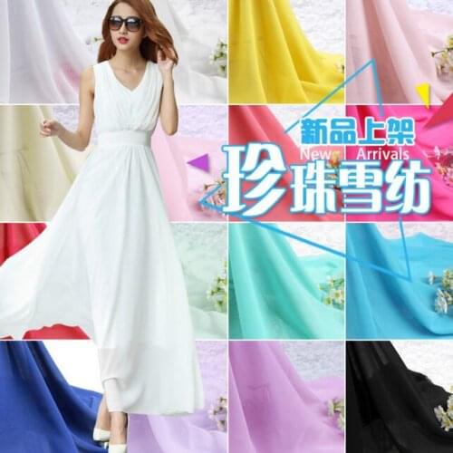 5M Pearl Chiffon Fabric Sheer Bridal Wedding Dress Lining Fabric Skirt Party Decorator Georgette Tulle Dress DIY tissu Material