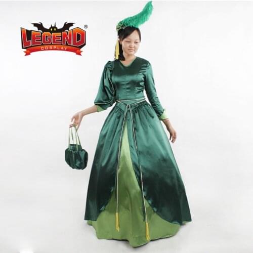 Gone with the wind inspired cosplay dress Scarlet O'hara green gown dress civil war era dress cosplay dress gown custom made