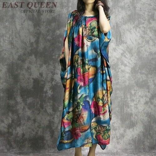 Boho women chic mexican hippie ethnic style dress clothing bohemian holiday vacation female sexy folk dresses AA4083
