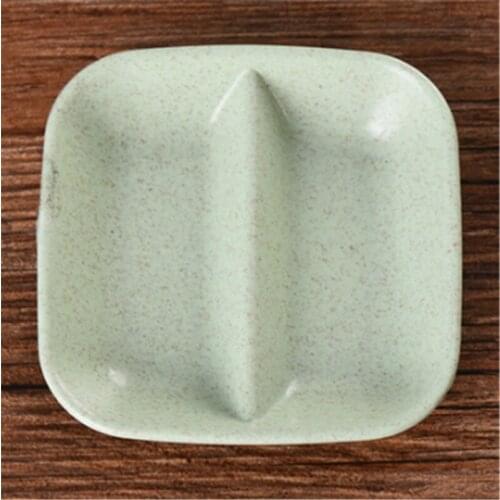 1Pcs Double Grid Sauce Dish Versatile Dish Sauce Vinegar Tableware Restaurant Seasoning Dish Accessories Kitchen Supplies Tool