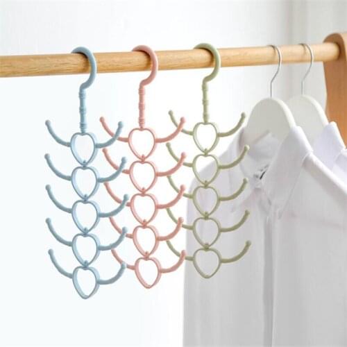 Multipurpose 360 Degree Rotated Clothes Hanger Tie Scarf Belt Storage Rack Shoes Drying Rack Multifunctional Storage Hanger 1pc