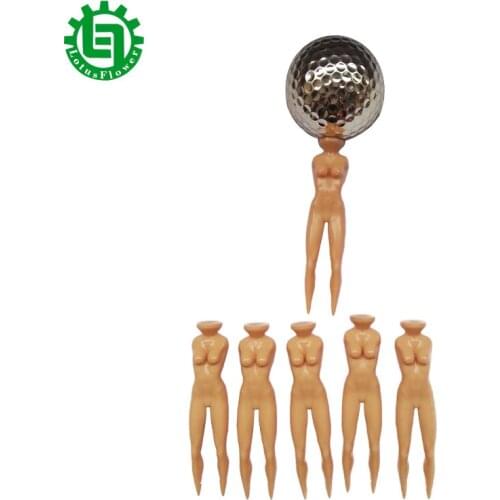 10Pcs/set Plastic Novelty Joke Naked Nude Lady Golf Tee Practice Training Golf Tees bulk 76mm