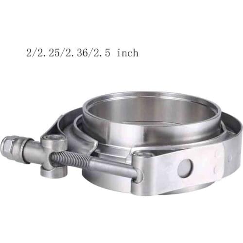 2/2.25/2.36/2.5 inch Turbo Exhaust V-Band Clamp Stainless Steel Male/Female Flange Kit