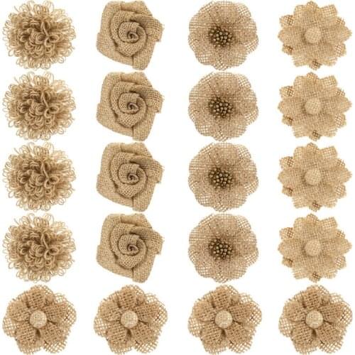 5PCS New gift packaging handmade DIY creative hemp flower decorative clothing accessories