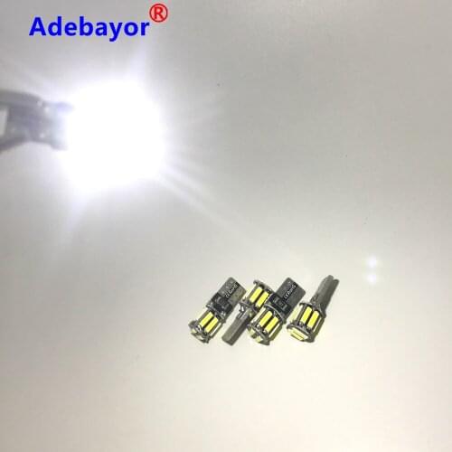 6X Car LED T10 Canbus 10 SMD 7014 LED 7020 led 194 168 501 10SMD 10Led Error Free Light Bulbs no error auto lamp White DC 12V