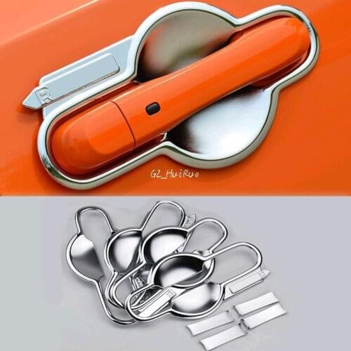 8Pc Chrome Door Handle Bowl Modified Cover Trims Fit For Jeep Renegade 2015-2016
