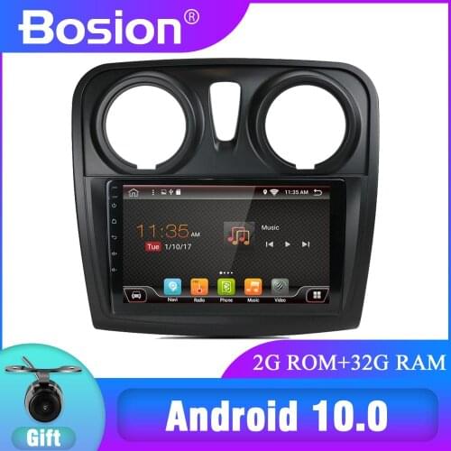 Bosion 2 Din Car Radio For Dacia Logan 2 Sandero Autoradio Car PC Head Unit Android 10 Free Canbus Camera GPS Naviagtion 2G 32G