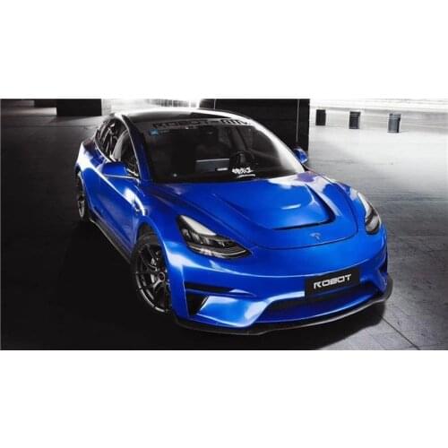 Applicable to Tesla Model 3 Robot Bar Surround Carbon Fiber Front Spade Side Skirt Rear Lip Tail Aircraft Cover
