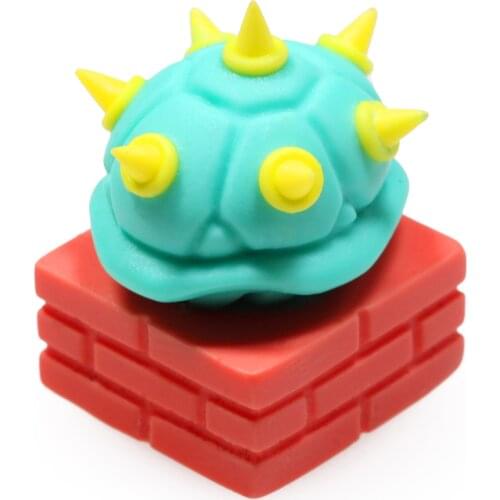 Turtle with spikes Spiny handcraft Resin artisan keycaps for mx stem mechanical keyboards Yellow red green black blue White