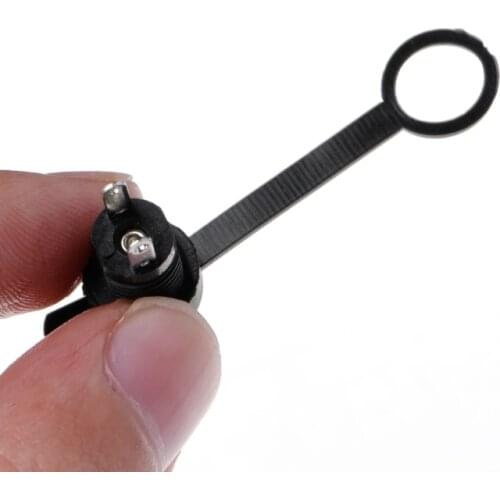 E7CC 5 Pcs DC-022B Power Supply Jack Socket Female Panel Mount Connector 5.5 x 2.1mm w/Cap