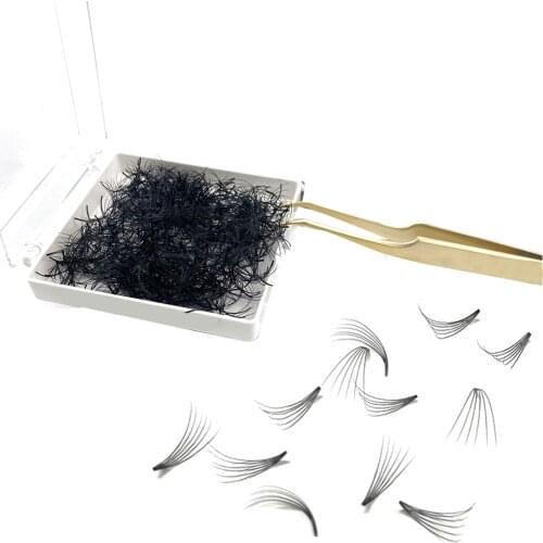 6D Premade Fans Eyelash Volume Lash Extension 1 Bottle Loose Lashes Training Short Stem Grafting Volume Fans Eyelash Extension