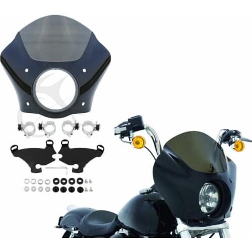 Motorcycle gauntlet Headlight Fairing & Lock Mount Kit For Harley Sportster XL883 1200X Super Glide 1988-UP motorbike parts