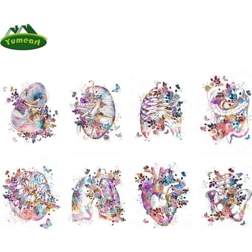 Yumeart Full Square Drill Diamond Embroidery Anatomical Organ Human Anatomy Diamond Painting 5D DIY Diamond Mosaic Doctors Gifts