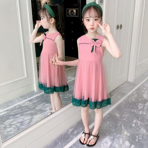 Girls Summer Dress Casual Sleeveless Party Holiday Dress for Girls Teen Children Clothes 4 6 8 10 12 Years Girls Princess Dress
