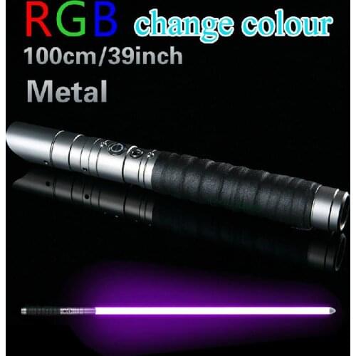 Metal Lightsaber RGB Saber Light Force Fx Lighting Heavy Dueling Color Changing Sound Foc Lock Up Metal Handle