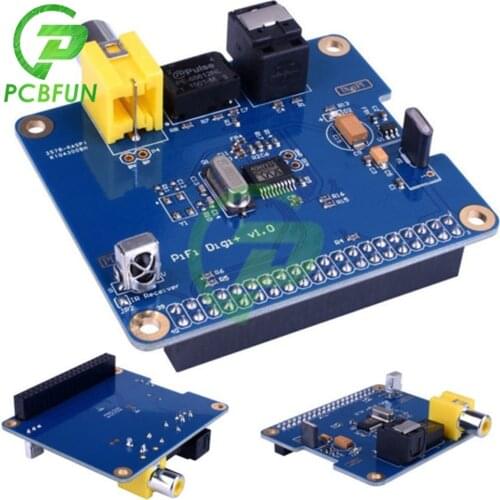 HIFI DiGi Digital Sound Card Module I2S SPDIF RCA Optical Fiber for Raspberry pi B +/A + 3 2 model B 16 to 24 Bit Audio 192 kHz