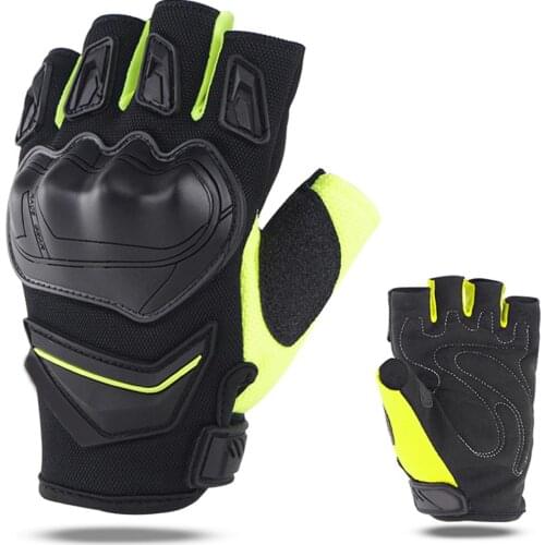 Motorcycle Gloves Breathable Unisex Half Finger Hiking Cycling Glove Outdoor Sport Anti-slip Glove Motorbike Protective Gloves