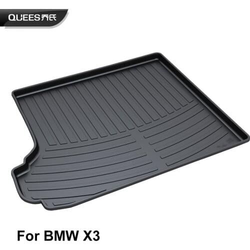 QUEES Custom Fit Cargo Liner Boot Tray Trunk Floor Mat for BMW X3 E83 F25 from 2004 to 2017