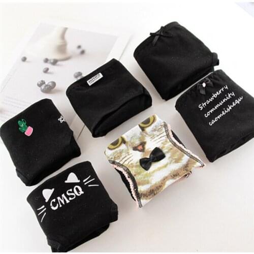 New Arrived 4Pcs/Lot Girl Panties Underwear Lace Briefs Cotton Lingerie Soft Comfortable Bowknot Cartoon Panty Wholesale H