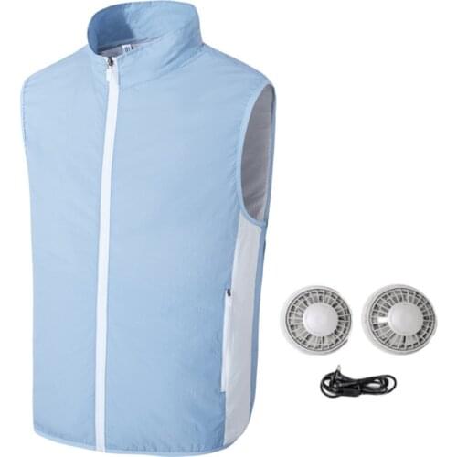 2021 Summer Cooling Air-conditioning Clothing Charging Refrigeration Vest Fan Conditioning Work Cooling Vest Fishing Cycling
