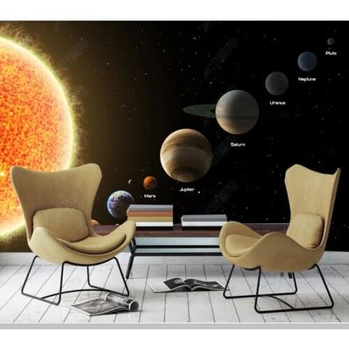 Papel de parede Cosmic starry sky nine stars starry modern 3d wallpaper mural,living room tv wall childrens bedroom wall decor