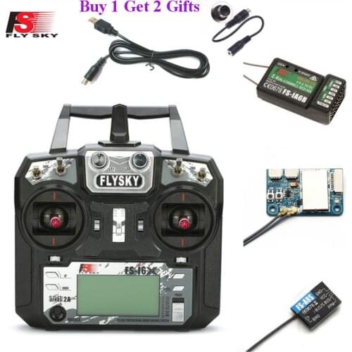 FLYSKY FS-i6X i6X 10CH 2.4GHz AFHDS 2A RC Transmitter With X6B iA6B A8S Receiver for RC Qaud FPV Racing Drone Retailbox