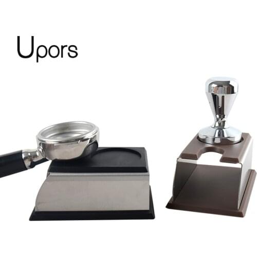 UPORS Durable Coffee Temper Stand Stainless Steel Espresso Tamping Stand for Coffee Machine Coffee Holder Rack Mat Barista Tools