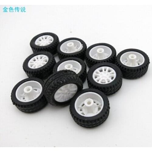 10Pcs 20*8*1.9mm Rubber Hollow Tire Car Wheel Model Wheels DIY Toy Accessory for Car F17678