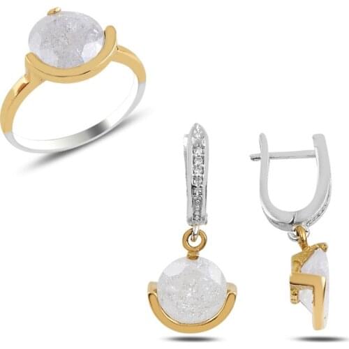 Silver 925 Sterling Zircon Cubic Zirconia Authentic Set