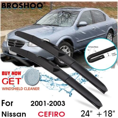 Car Wiper Blade Front Window Windscreen Windshield Wiper Fit Blades Accessories For Nissan CEFIRO 24"+18" 2001-2003