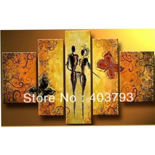 MODERN ABSTRACT HUGE WALL ART OIL PAINTING ON CANVAS happy lover for home decoration