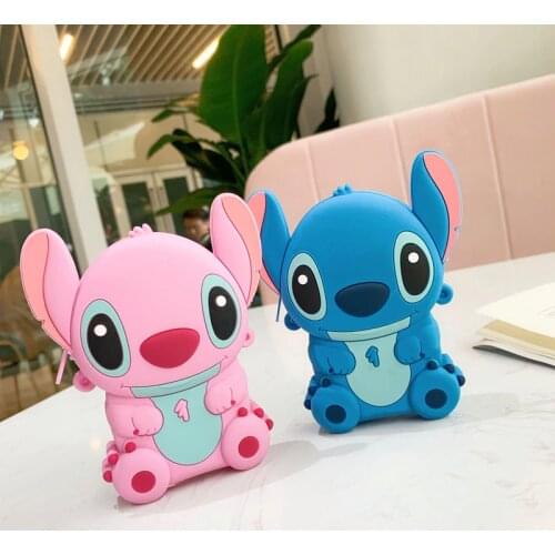 Disney cartoon Lilo & Stitch coin bag Stitch lovely wallet cartoon pu girl boy card gchildren holder Clutch kid gift