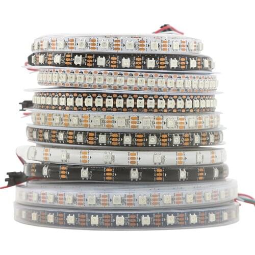 S2812B Smart Pixel LED Strip Light;WS2812 IC;30/60/144 Pixels/leds/m;IP30/IP65/IP67,DC5V Individually Addressable Lamp Tape 1-5M