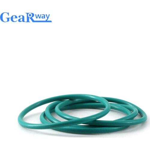 Gearway 1.8mm thickness O Ring Seal Gasket Green FKM O Ring Sealing 31.5/32.5/33.5/63/65/67mm ID O Ring Seal Washer