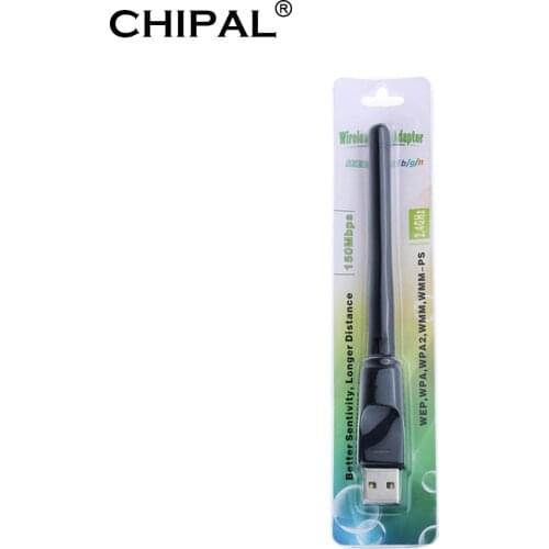 CHIPAL USB WiFi Adapter MT7601 150M External Wireless LAN Antenna Network Card 2dbi 2.4G 802.11n/g/b WI FI for PC Wi-fi Dongle