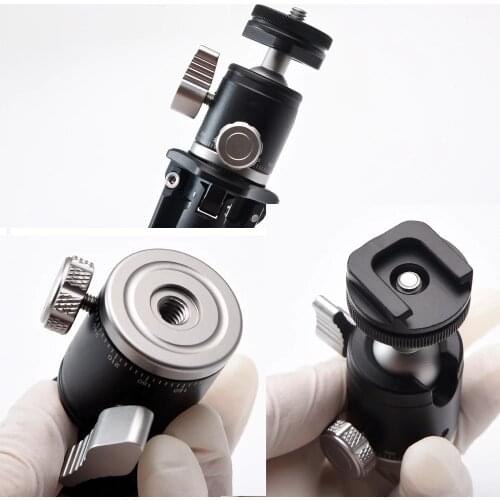 SETTO Monitor Mount 360° Damping Support 90° Vertical Ball Head Bracket Stand Holder 1/4 Screw for LED Video Lights Microphone