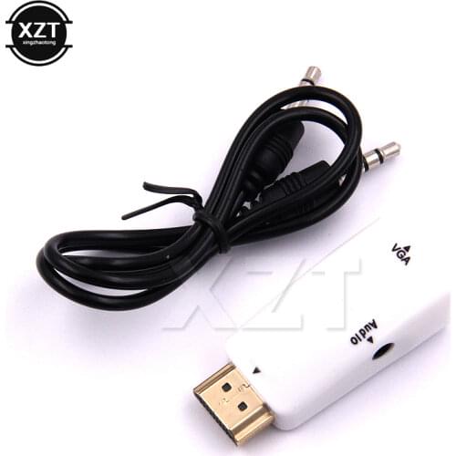 Male to Female HDMI-compatible to VGA Adapter HD 1080P Audio Cable Converter For PC Laptop TV Box Computer Display Projector