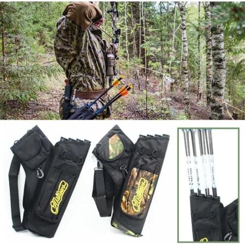 Archery Quiver Waterproof Camouflage Arrows Holder Bag 4 Tubes Arrow Quiver for Recurve Bow Hunting Shooting Archery Accessories