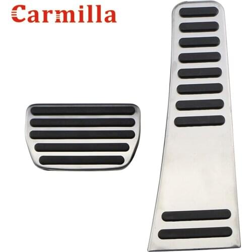 Carmilla Gas Brake Pedal Protection Cover Fit for Volvo XC60 XC90 S90 V90 2018 2019 2020 2021 Stainless Steel AT Car Pedals