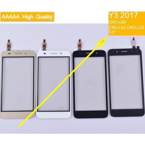 10pcs/lot Y3 2017 touch screen For Huawei Y3 2017 CRO-U00 CRO-L02 CRO-L22 CRO-L03 TouchScreen Sensor Digitizer Glass Front Panel