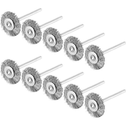 10PCS 22mm Steel Wire Wheel Brushes Polishing Wheel Brush Electric Drill Grinding Mill Polish Whee For Mini Drill Rotary