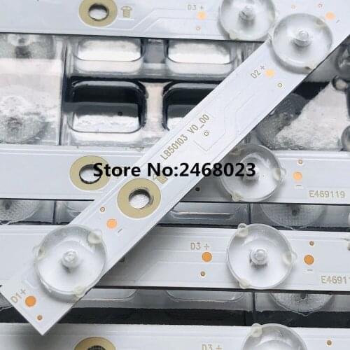 LED Backlight Lamp strip 8leds for Vi zio 50'' TV LB50103 V0_00 M507-G1 LTMWQHKV TPT500U1-QVN0
