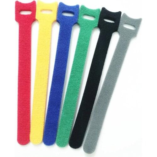 30 Pcs Hook Loop Back To Back Fastener Reusable Magic Sticker Loop Cable Cable Ties Cable Management Stick Straps Nylon