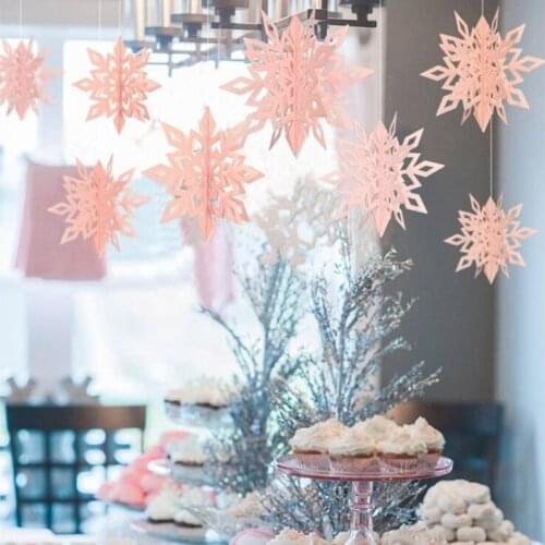 6pcs/set Cute SnowFlake Cartoon Cupcake Ornament Decorations For Wedding Birthday Party Baby Shower Decoration Supplies