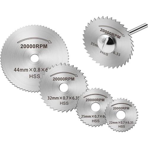 6PCS Cutting Wheel Wood Cutting Discs Cutoff Cutter Power Tool Accessories Supplies Rotary Tools Mini HSS Drill Mandrel Cutter T