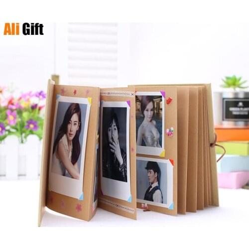 8 Inch Vintage Kraft Paper Sheets Card Book Creative Folding Album Handmade DIY Photo Scrapbook Photo Album 15*21 Cm